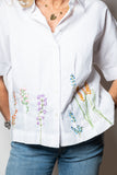 vincent.tulipano Camicia  ricamata a mano