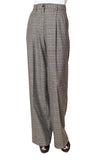 SISSIOTTO Pantalone Pinces Principe di Galles Grigio