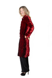 BL Paris Cappotto in velluto Tyedyed Rosso/ Bordeaux