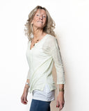 UNIVERSEL  T-shirt doppia, manica 3/4 in lino