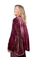 BL Paris giacca morbida velluto grey/fuxia tye dye