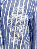 vincent.tulipano Camicia righe lino dipinta