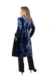 BL Paris Cappotto in velluto Tyedyed Blu