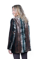 BL Paris giacca dritta velluto grey/green tye dye