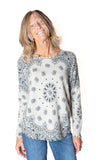 Kujten Mela Bandana Western grigio ,blu , marrone