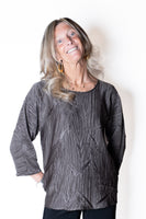 JOSEPH RIBKOFF 253002 Blusa in raso plissè avocado