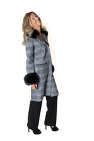 JOSEPH RIBKOFF 253900 Cappotto Jacquard a quadri