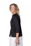 MAJESTIC FILATURES t-shirt  viscosa nero