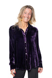 BL Paris camicia velluto prugna