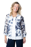 JOSEPH RIBKOFF 261291 Giacca a trapezio in organza jacquard con stampa floreale