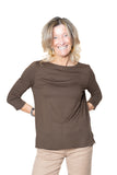 MAJESTIC FILATURES t-shirt  viscosa cacao