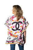 Tunica seta foulard fuxia rose