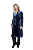BL Paris Cappotto in velluto Tyedyed Blu