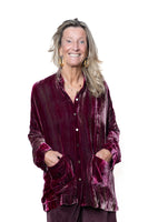 BL Paris giacca morbida velluto grey/fuxia tye dye