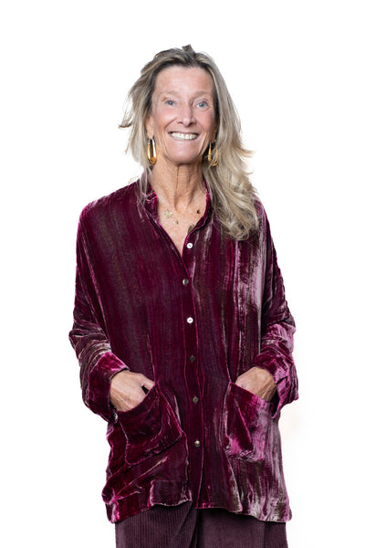 BL Paris giacca morbida velluto grey/fuxia tye dye