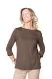 MAJESTIC FILATURES t-shirt  viscosa cacao