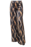 FUSIONI Pantalone velluto fantasia nero