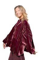BL Paris giacca morbida velluto grey/fuxia tye dye