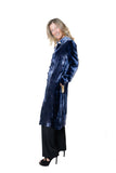 BL Paris Cappotto in velluto Tyedyed Blu