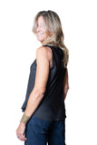 JOSEPH RIBKOFF 264175 top raso pizzo nero