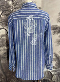vincent.tulipano Camicia righe lino dipinta