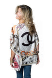 Tunica seta foulard fuxia