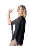 JOSEPH RIBKOFF 261183 camicia petalo nera