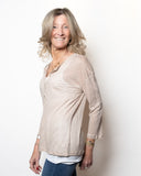 UNIVERSEL  T-shirt doppia, manica 3/4 in lino