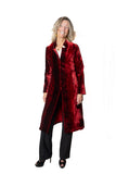 BL Paris Cappotto in velluto Tyedyed Rosso/ Bordeaux