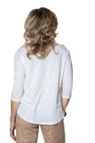 MAJESTIC FILATURES t-shirt  girocollo lino bianco