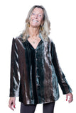 BL Paris giacca dritta velluto grey/green tye dye