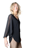 JOSEPH RIBKOFF 261183 camicia petalo nera