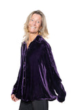 BL Paris camicia velluto prugna