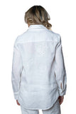 vincent.tulipano Camicia Crazy Pizzo in lino dipinta