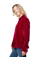 BL Paris camicia velluto fuxia