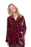BL Paris giacca morbida velluto grey/fuxia tye dye