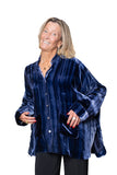 BL Paris giacca morbida velluto Blu tye dye