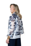 JOSEPH RIBKOFF 261291 Giacca a trapezio in organza jacquard con stampa floreale