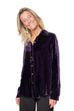BL Paris camicia velluto prugna