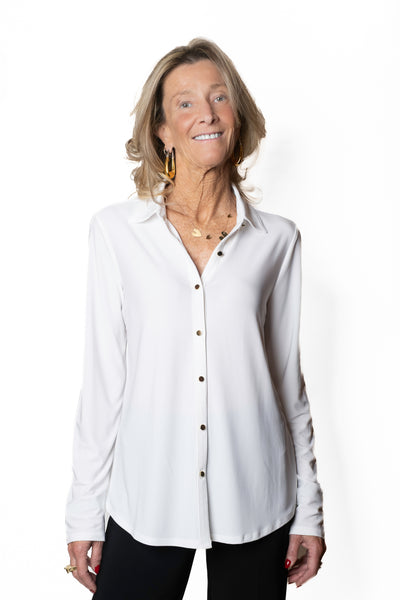 JOSEPH RIBKOFF 253941 Camicia jersey  con bottoni dorati