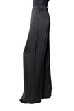 JOSEPH RIBKOFF	253002 Pantaloni a gamba larga in raso con sovrapposizione sul davanti
