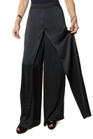 JOSEPH RIBKOFF	253002 Pantaloni a gamba larga in raso con sovrapposizione sul davanti