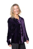 BL Paris camicia velluto prugna