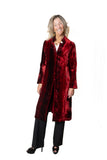 BL Paris Cappotto in velluto Tyedyed Rosso/ Bordeaux