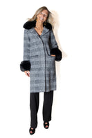 JOSEPH RIBKOFF 253900 Cappotto Jacquard a quadri