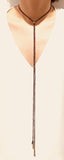 PF MILANOJEWELS  Collana TRES CHIC  seta Marrone con argento brunito