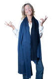 FUSIONI  Pashmina Cachemire Nero Blu