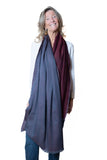 FUSIONI  Pashmina Cachemire Grigio Burgundy