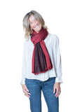 FUSIONI  Pashmina Cachemire Nero Rosso