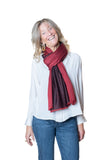 FUSIONI  Pashmina Cachemire Nero Rosso